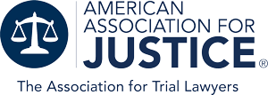 Logo Recognizing Pracht Injury Lawyers, LLP's affiliation with American Association of Justice