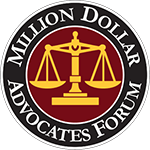 Logo Recognizing Pracht Injury Lawyers, LLP's affiliation with Million Dollar Advocates